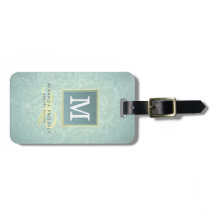 モノグラムエレガントフェイク金ゴールドターコイズダマスクフローラ