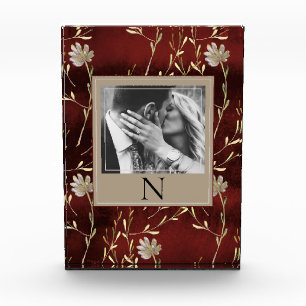 モノグラムエレガントフォトブルゴーニュフローラ フォトブロック