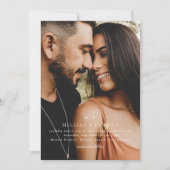 モノグラムエレガントフォトミニマル結婚リスト 招待状 (正面)