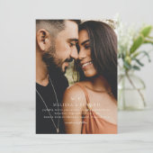 モノグラムエレガントフォトミニマル結婚リスト 招待状 (スタンド正面)