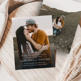 モノグラムエレガントフォト結婚の種類 招待状