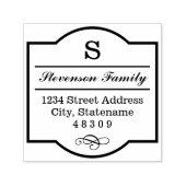 モノグラムエレガントフレーム差出人住所 セルフインキングスタンプ (デザイン)