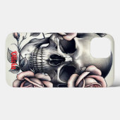 モノグラムエレガントフローラスケルトンスカルピンクローズ Case-Mate iPhoneケース (裏面 (横))