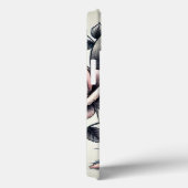 モノグラムエレガントフローラスケルトンスカルピンクローズ Case-Mate iPhoneケース (裏面 / 右)