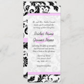 モノグラムエレガントフローラダマスクウェディング招待状 招待状 (正面/裏面)