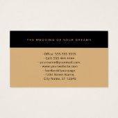 モノグラムエレガントフローラバラブラックビジネスカード (裏面)