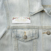 モノグラムエレガントフローラパープルピンクイベントプランナー 名札 (インサイチュ)