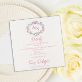 モノグラムエレガントフローラフレ結婚ームの詳細 エンクロージャーカード