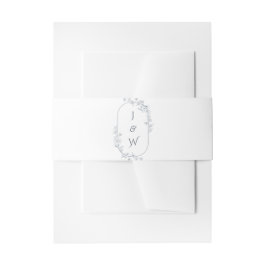 モノグラムエレガントフローラボホ結婚ズ 招待状ベリーバンド