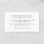 モノグラムエレガントブラックグレーデザイナー名刺 名刺 (裏面)