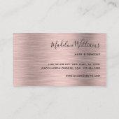 モノグラムエレガントブラックバラ金ゴールドスクリプモダント 名刺 (裏面)