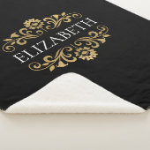 モノグラムエレガントブラック金ゴールドシェルパブランケット シェルパブランケット (3/4)