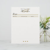 モノグラムエレガントブラック金ゴールドシンプルレシピシート (スタンド正面)