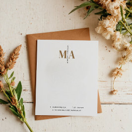 モノグラムエレガントブラック金ゴールドネーム事業 ノートパッド