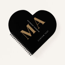 モノグラムエレガントブラック金ゴールド名