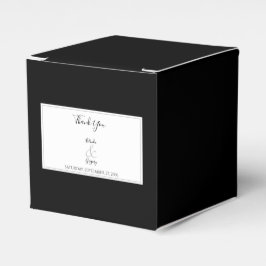 モノグラムエレガントブラック&ホワイト結婚ズ フェイバーボックス