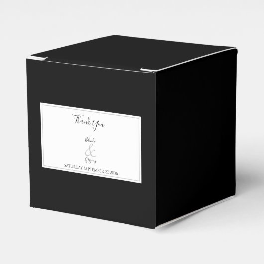 モノグラムエレガントブラック&ホワイト結婚ズ フェイバーボックス (正面サイド)