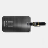 モノグラムエレガントブラック ラゲッジタグ (正面横)