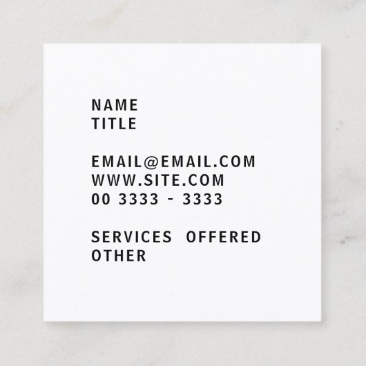 モノグラムエレガントブルーの名刺 スクエア名刺 (裏面)