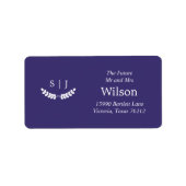 モノグラムエレガントブルージュエルトーン差出人住所 ラベル (正面)