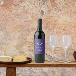 モノグラムエレガントブルージュエルトーン ワインラベル