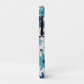 モノグラムエレガントブルーターコイズ花柄 Case-Mate iPhoneケース (裏面/左)