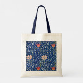 モノグラムエレガントブルーフローラモリス模様 トートバッグ (裏面)