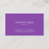 モノグラムエレガントプお洒落ライナパープルバイオレットラグジュアリー 名刺 (裏面)