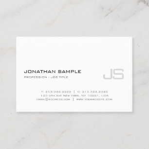 モノグラムエレガントプレーンモダンお洒落デザイン人気がある 名刺