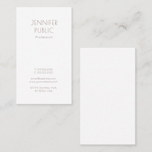 モノグラムエレガントプレーンモダンデザインプロフェッショナル 名刺 (正面/裏面)