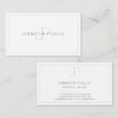 モノグラムエレガントプロフェッショナルテンプレートトレンディー 名刺 (正面/裏面)