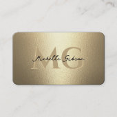 モノグラムエレガントプロフェッショナルフェイク金ゴールドモダン 名刺 (正面)