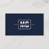 モノグラムエレガントプロフェッショナルミニマモダンリスト 名刺 (裏面)