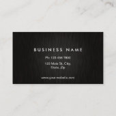 モノグラムエレガントプロフェッショナルモダンメタルブラック 名刺 (裏面)