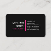 モノグラムエレガントホッモダントピンク&ブラック 名刺 (裏面)