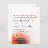 モノグラムエレガントポピー結婚式招待状 インビテーションポストカード (正面/裏面)