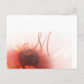 モノグラムエレガントポピー結婚式招待状 インビテーションポストカード (裏面)