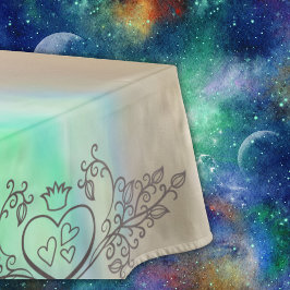 モノグラムエレガントマザーオブパールグリーン結婚LRG テーブルクロス