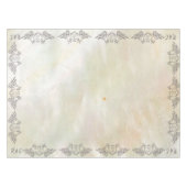 モノグラムエレガントマザーオブパールピーチSM。ウェディング テーブルクロス (正面(横))