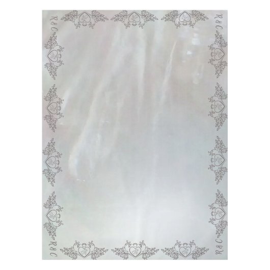 モノグラムエレガントマザーオブパール薄紫SM.ウェディング テーブルクロス (正面)