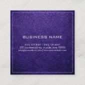 モノグラムエレガントマモダンゼンタバイオレットレザー スクエア名刺 (裏面)