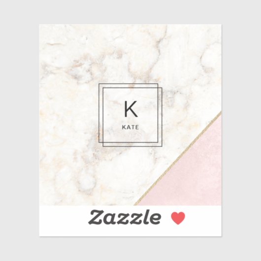 モノグラムエレガントマーブルミニマルバラ金ゴールド シール (シート)