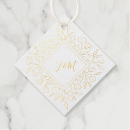 モノグラムエレガントミニマクラシックリストフローラ結婚ズ フェイバータグ