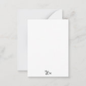 モノグラムエレガントミニマモダンリスト予算 ノートカード (正面)