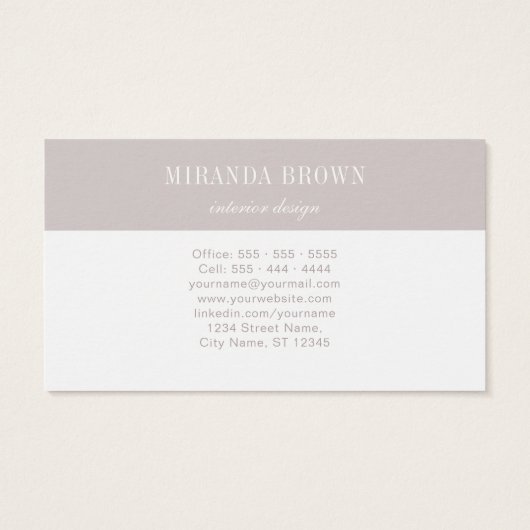 モノグラムエレガントミニマリストベージュホワイトクラス (裏面)