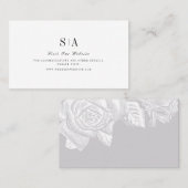 モノグラムエレガントミニマリストwebサイト挿入カード プレイスカード (正面/裏面)