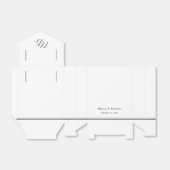 モノグラムエレガントミニマルカスタムウェディング フェイバーボックス (折り畳みなし)