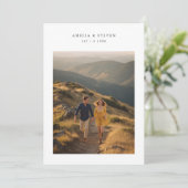 モノグラムエレガントミニマル写真結婚ズ 招待状 (スタンド正面)