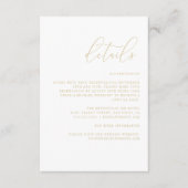 モノグラムエレガントミニマル結婚リスト詳細 エンクロージャーカード (正面)