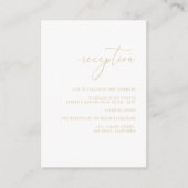 モノグラムエレガントミニマル結婚式レセプション エンクロージャーカード (正面)